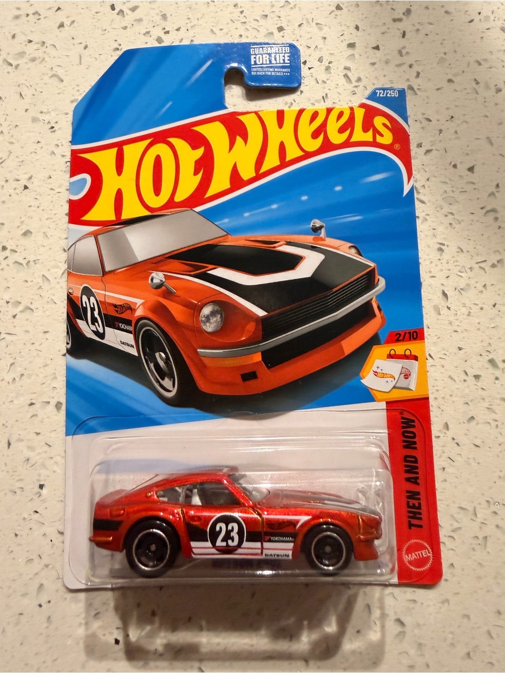 Hot Wheels Datsun 240Z in Red with Black & White Accents